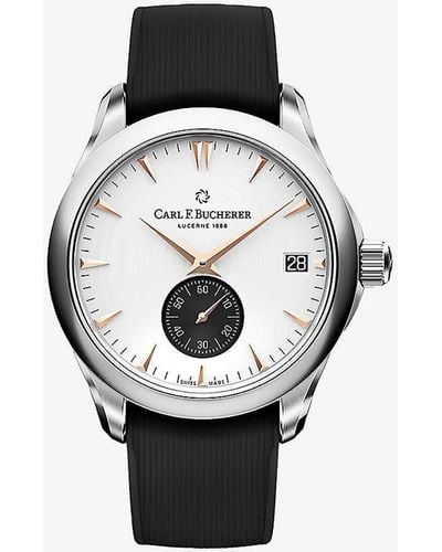 Carl F. Bucherer 00.10924.08.13.01 Manero Peripheral Stainless Steel Automatic Watch - White
