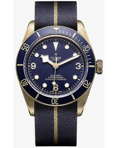 Tudor M79250bb-0001 Black Bay And Canvas Automatic Watch - Blue