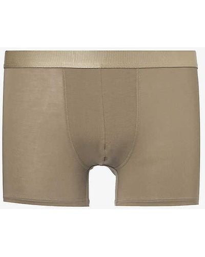 CDLP Branded-waistband Supportive-panel Stretch-jersey Boxers Xx - Natural