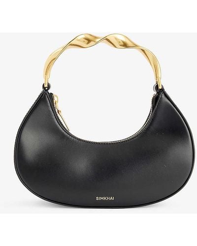 Jonathan Simkhai Nixi Twist Leather Top-handle Bag - Black