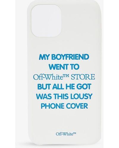 Off-White c/o Virgil Abloh My Boyfriend Graphic-print Iphone 11 Pro Phone Case - Blue