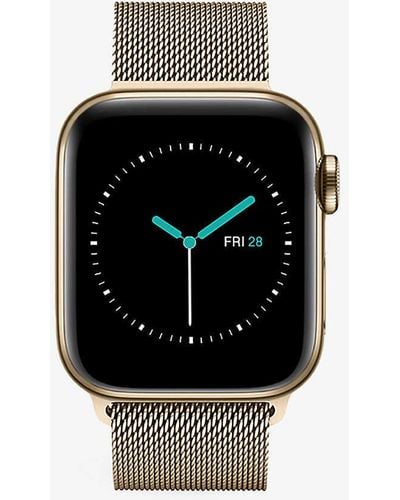 Mintapple Apple Watch Milanese Gold Stainless-steel Strap 44mm - Black