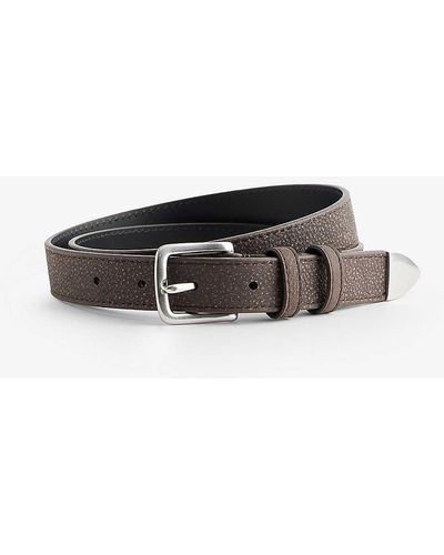 Paul Smith Branded Grained Leather Belt - Multicolour