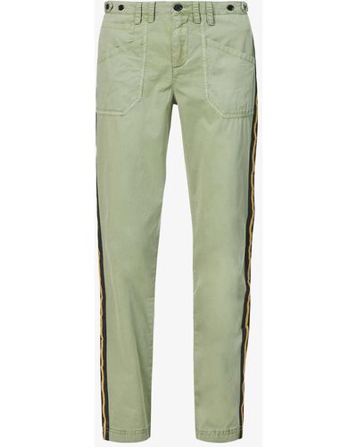 Zadig & Voltaire Pamela Side-stripe Cotton Pants - Green