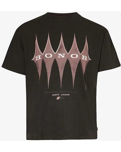 Honor The Gift Diamond Graphic-print Cotton-jersey T-shirt - Black