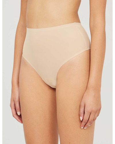 Chantelle Soft Stretch High-rise Stretch-jersey Thong - Brown