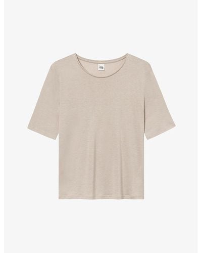 Twist & Tango Wiley Semi Relaxed-fit Woven T-shirt - Natural
