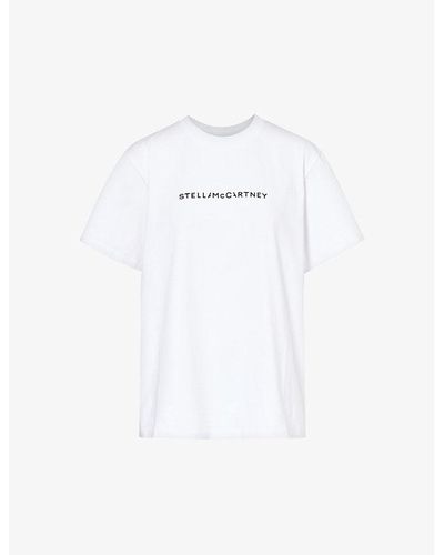 Stella McCartney Stella Iconics Brand-print Cotton-jersey T-shirt - White