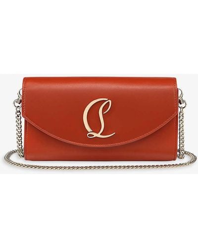 Christian Louboutin Loubi54 Leather Chain Wallet - Red