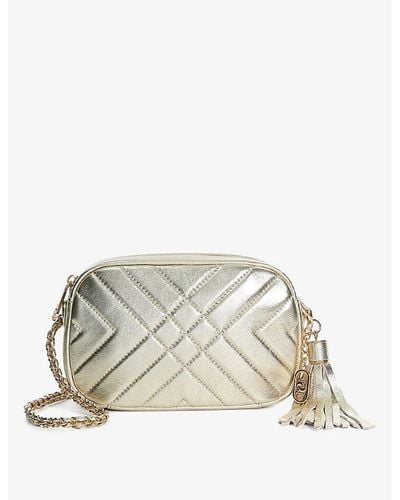 Dune Chancery Quilted Leather Cross-body Bag - White