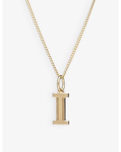 Rachel Jackson Art Deco I Initial 22ct Yellow Gold-plated Sterling-silver Necklace - Metallic