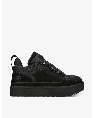 UGG Lowmel Oversized-tongue Suede Trainers - Black