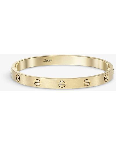 Cartier Love Brushed 18ct Yellow-gold Bracelet - Natural