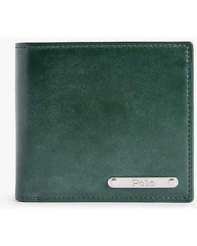 Polo Ralph Lauren X Wimbledon Leather Wallet And Bristle Brush Set - Green
