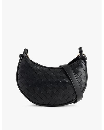 Bottega Veneta Gemelli Leather Shoulder Bag - Black