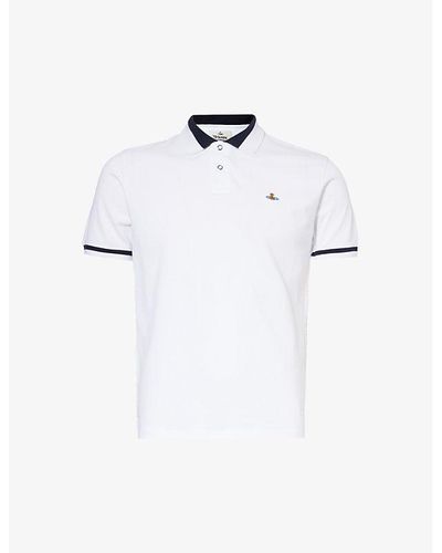 Vivienne Westwood Classic Striped-collar Organic Cotton-piqué Polo Shirt X - White
