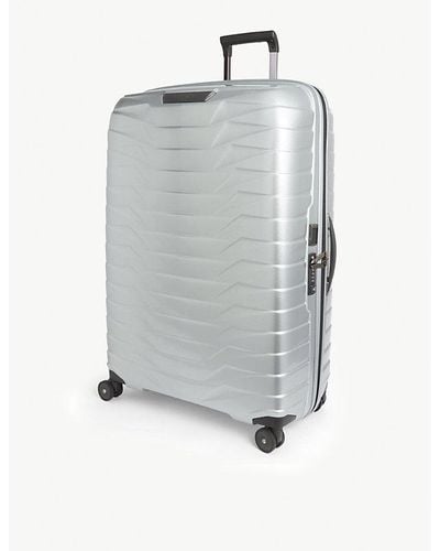 Samsonite Spinner Hard Case 4 Wheel Expandable Polypropylene Cabin Suitcase - Metallic