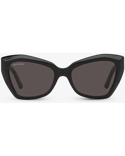 Balenciaga Bb0271s Cat-eye Acetate Sunglasses - Grey