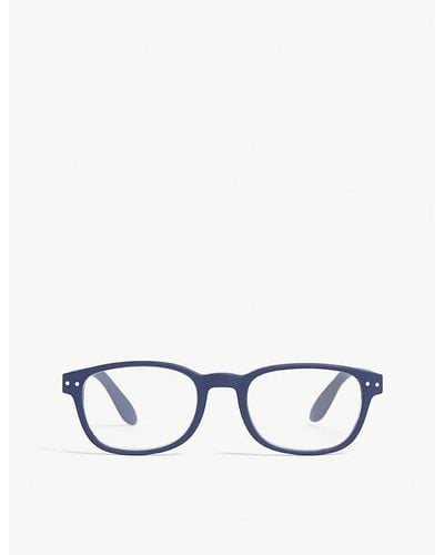 Izipizi #b Reading Rectangle-frame Glasses +2.5 - Blue