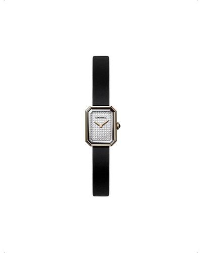 Chanel H6126 Première Velour 18ct Yellow-gold, Titanium, 0.38ct Diamond And Rubber Quartz Watch - White