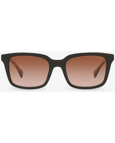 Ralph Lauren Ra5287 Square-frame Acetate Sunglasses - Black