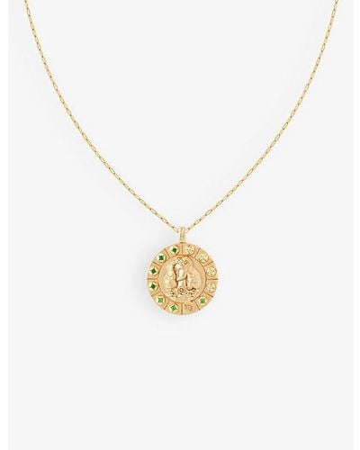 Astrid & Miyu Virgo Bold Zodiac Plated Recycled 925 Sterling-silver Necklace - Metallic