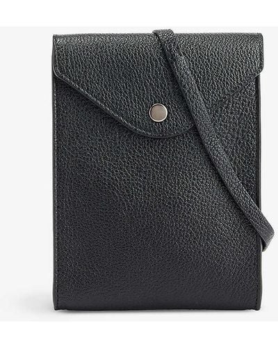 Lemaire Envelope Leather Cross-body Pouch Bag - Black