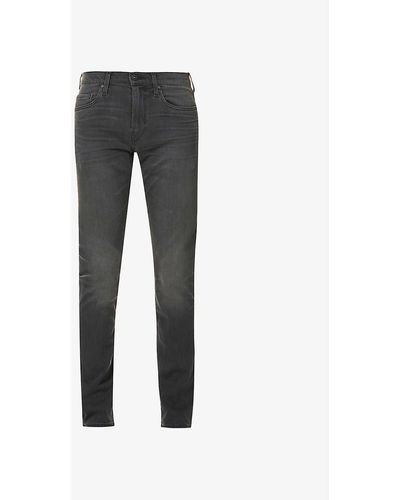 PAIGE Lennox Slim-fit Mid-rise Stretch-denim Jeans - Blue