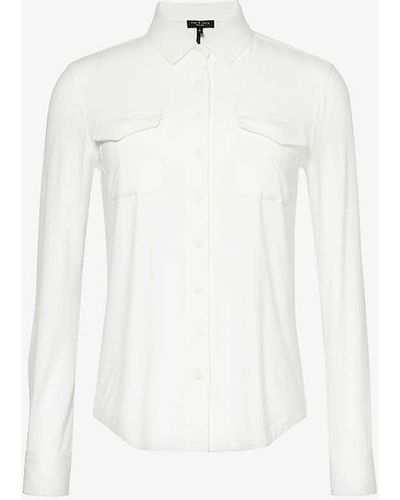 Rag & Bone Luca Textured-weave Slim-fit Stretch-woven Shirt - White