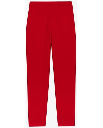 Ted Baker Manabut Slim-fit High-rise Stretch-woven Trousers - Red