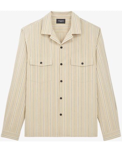 The Kooples Striped Cotton Shirt - Natural