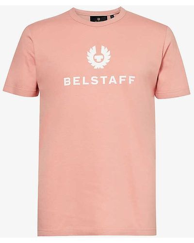 Belstaff Signature Brand-motif Cotton-jersey T-shirt X - Pink