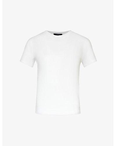 Theory Tiny Tee Slim-fit Cotton-jersey T-shirt - White