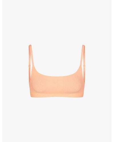 Skims Fits Everybody Scooped Stretch-woven Bra Xx - Pink