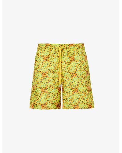 Vilebrequin Moorea Graphic-print Swim Shorts - Yellow