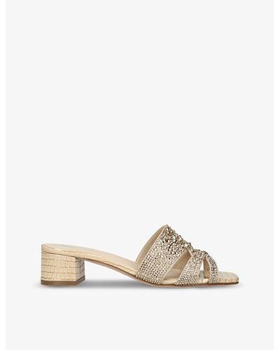 Gina Olympia Crystal-embellished Leather Sandals - Multicolor