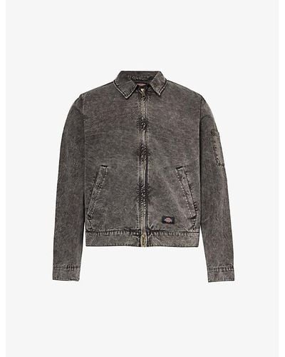 Dickies Newington Brand-patch Cotton-canvas Jacket - Gray