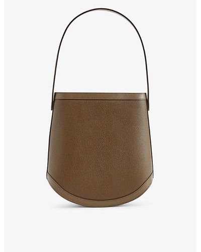 SAVETTE Bucket Leather Top-handle Bag - Brown