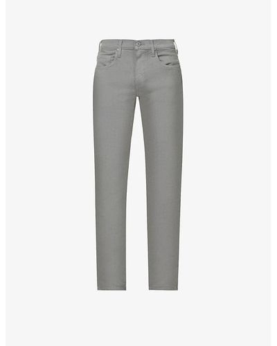PAIGE Federal Slim-fit Straight-leg Stretch-denim Jeans - Grey