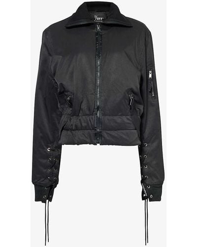 1/OFF Relaxed-fit Padded Upcycled Jacket - Black