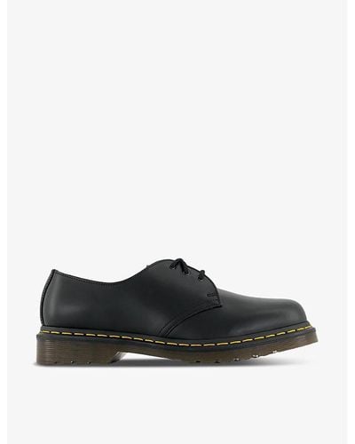 Dr. Martens 3-eyelet Chunky-sole Leather Shoes - Black