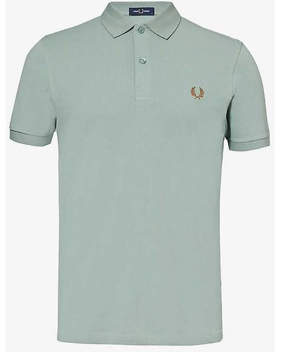 Fred Perry Logo-embroidered Cotton-piqué Polo Shirt - Green