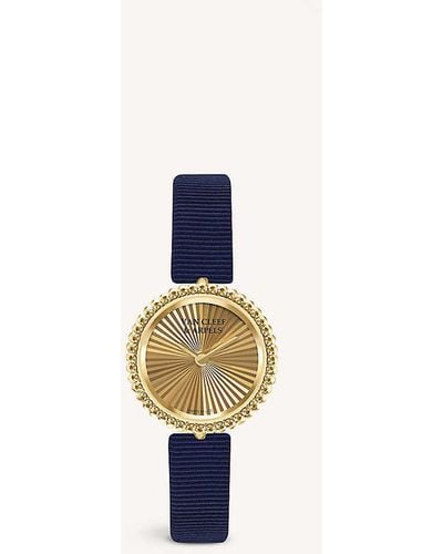 Van Cleef & Arpels Perlée Yellow-gold Quartz Watch - Blue