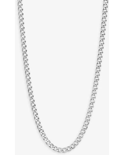 Maria Black Forza Rhodium-plated Sterling- Chain Necklace - Metallic