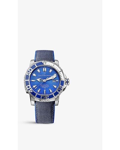 Carl F. Bucherer 00.10632.23.53.02 Patravi Scubatec Maldives Stainless-steel And Rubber Automatic Watch - Blue