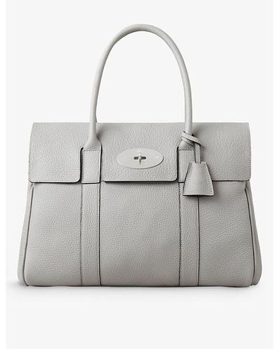Mulberry Bayswater Leather Tote Bag - Gray