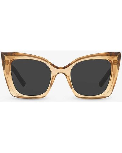 Saint Laurent Ys000413 Mica Cat-eye Acetate Sunglasses - Orange