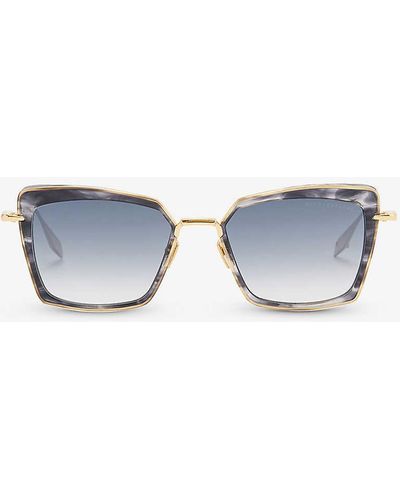 Dita Eyewear Dts405 Perplexa Butterfly-frame Titanium And Acetate Sunglasses - Blue