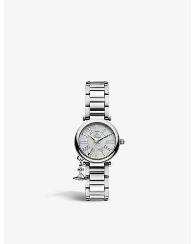 Vivienne Westwood Vv006pslsl Mother Orb Stainless-steel Quartz Watch - Metallic