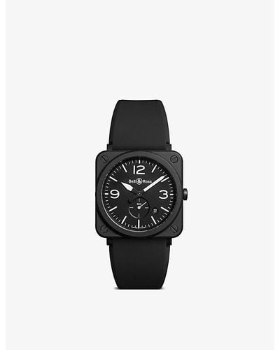 Bell & Ross Brsblcem Aviation Ceramic And Rubber Watch - Black